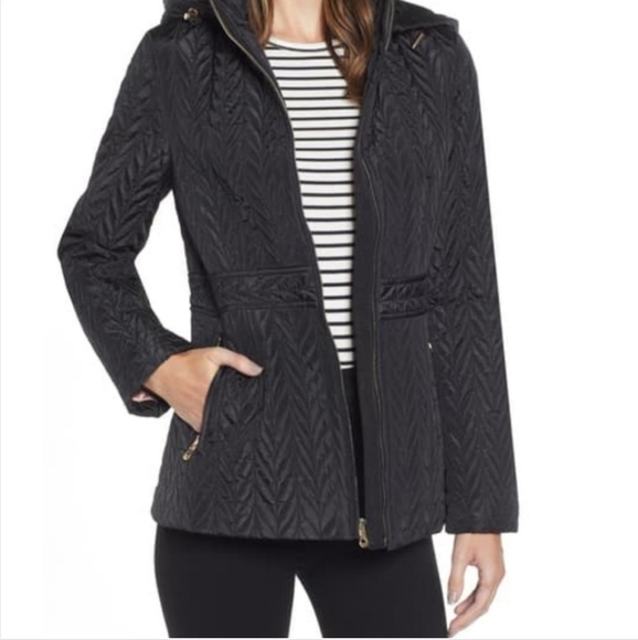 NWT XS Kate Spade Chevron Quilted Jacket - Picture 1 of 8